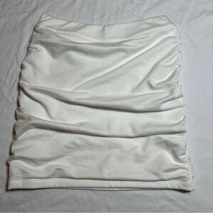 Princess Polly Slouchy Side Zip  White Micro Mini Skirt Womens Size 4